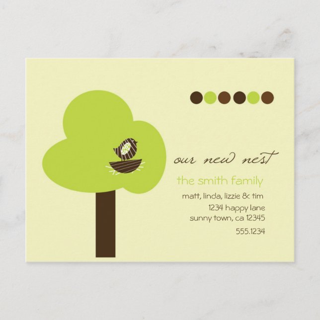 Cartão Postal De Anúncio Nosso Novo Ninho (Frente)