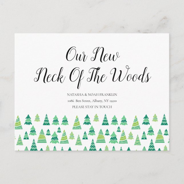Cartão Postal De Anúncio Nosso Novo Pescoço Da Floresta Florestal Novo Ende (Frente)
