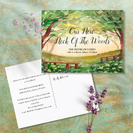 Cartão Postal De Anúncio Nosso Novo Quarteirão Nova Mudança De Endereço