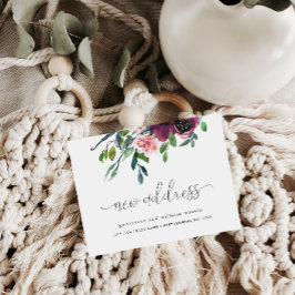 Cartão Postal De Anúncio Nova caligrafia de endereço Mudança de movimento