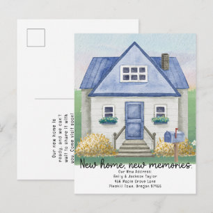 Cartão Postal De Anúncio Nova Casa - Nova Morada Casa Aquarela