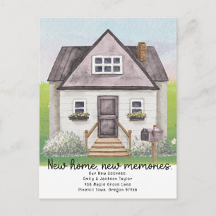 Cartão Postal De Anúncio Nova Casa - Nova Morada Casa Aquarela