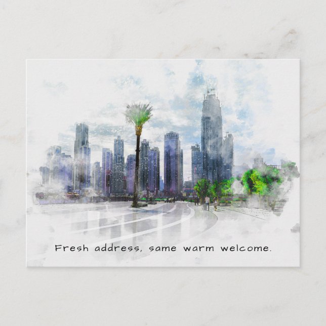 Cartão Postal De Anúncio Nova Casa - Novo Endereço Cidade Moderna (Frente)