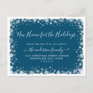 Cartão Postal De Anúncio Nova Casa Para as Festas de Natal Neve de Natal Mu