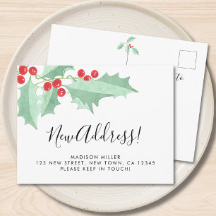 Cartão Postal De Anúncio Nova Endereço Mudança Holly