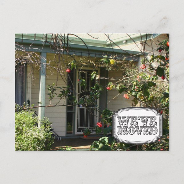 Cartão Postal De Anúncio Nova Morada Mudança de Casa Postal de Foto da Casa (Frente)