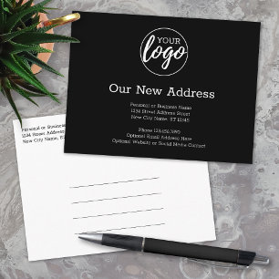 Cartão Postal De Anúncio Nova mudança de endereço com logotipo de empresa
