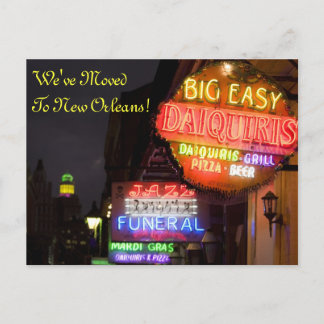 Cartão Postal De Anúncio Nova Orleans Louisiana Mudança de endereço