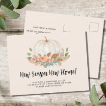 Nova Temporada Nova Casa Outono Abóbora Mudança