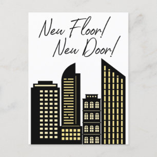 Cartão Postal De Anúncio Novo Andar Nova Porta Novo Apartamento