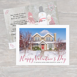 Cartão Postal De Anúncio Novo Dia de os namorados de Endereço Amor 2 Fotos 