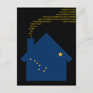 Cartão Postal De Anúncio novo endereço alaska