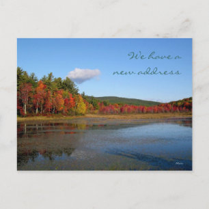 Cartão Postal De Anúncio Novo Endereço Autumn Shore