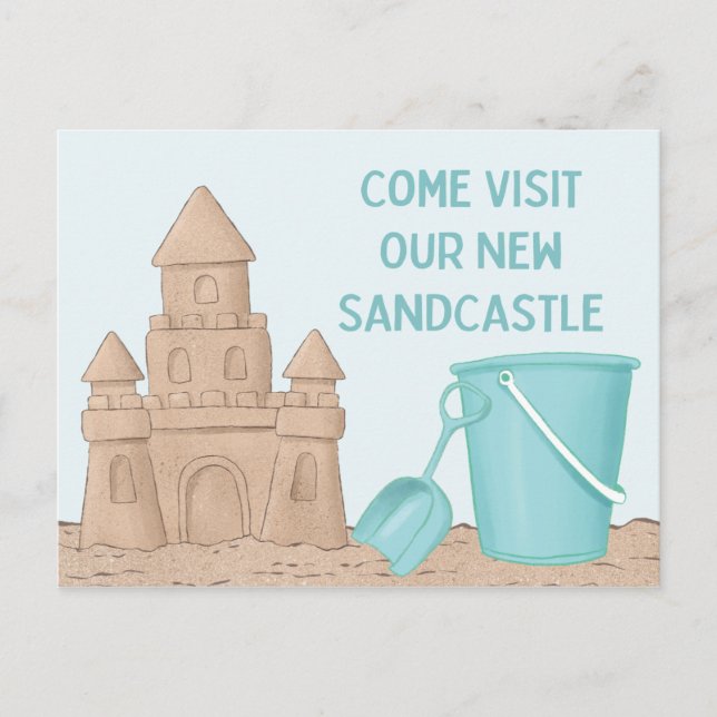 Cartão Postal De Anúncio Novo Endereço Beach House (Frente)