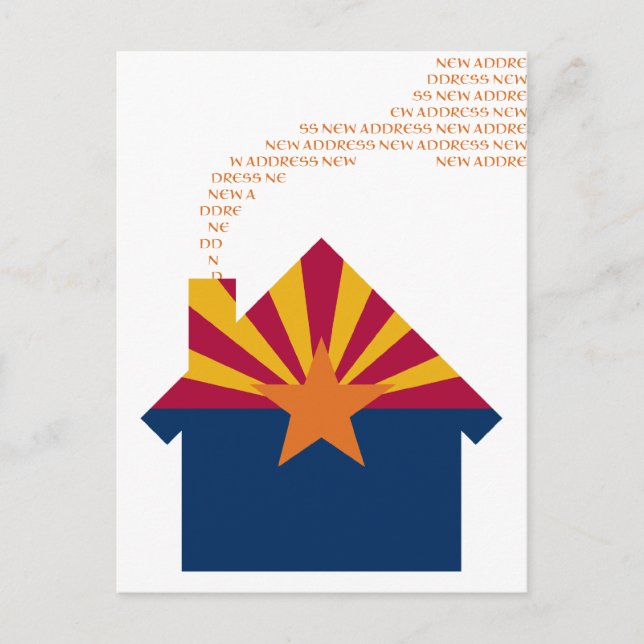 Cartão Postal De Anúncio novo endereço de arizona (Frente)