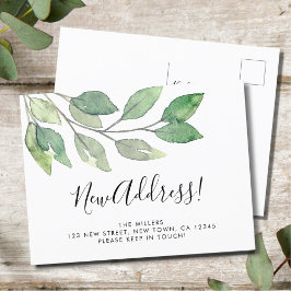 Cartão Postal De Anúncio Novo Endereço em Movimento