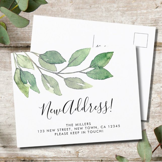 Cartão Postal De Anúncio Novo Endereço em Movimento (Criador carregado)