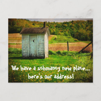 Cartão Postal De Anúncio Novo Endereço Engraçado Que Nos Mudamos