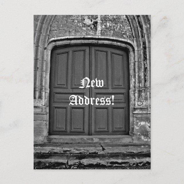 Cartão Postal De Anúncio Novo Endereço Gótico (Frente)