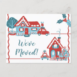 Cartão Postal De Anúncio Novo Feriado de Endereço Doméstico que Mudamos de 