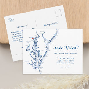 Cartão Postal De Anúncio Novo Mapa de Baltimore Maryland Casa Mudança