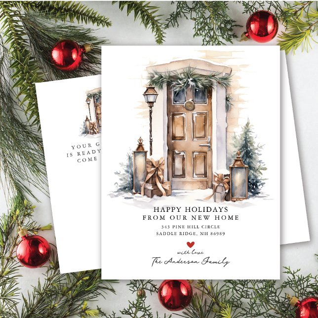 Cartão Postal De Anúncio Novo movimento da porta frontal inicial (Criador carregado)