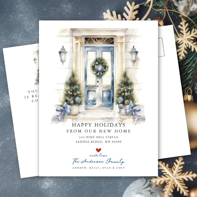 Cartão Postal De Anúncio Novo movimento da porta frontal inicial (Criador carregado)