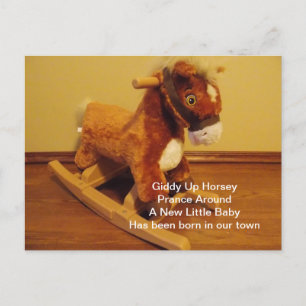 Cartão Postal De Anúncio Novos Parabéns para Bebês