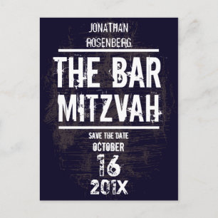 Cartão Postal De Anúncio O Bar da Banda do Rock Mitzvah salva a data todo t