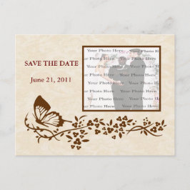 Cartão Postal De Anúncio O Casamento Da Borboleta Elegante Salva O Cartão-P