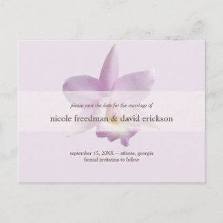 Cartão Postal De Anúncio O casamento moderno rosa-rosado das orquídeas salv
