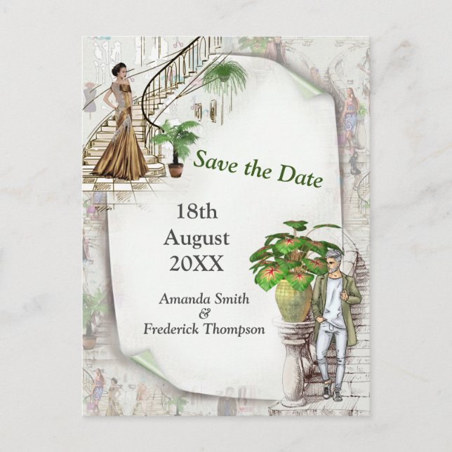 Cartão Postal De Anúncio O designer da moda (Frente)