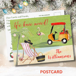 Cartão Postal De Anúncio O Natal Mudámos o Orçamento de Praia do Golf Gre