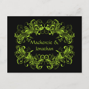 Cartão Postal De Anúncio O verde limão do vintage roda em economias do