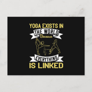 Cartão Postal De Anúncio O yoga existe no mundo porque tudo está conectado