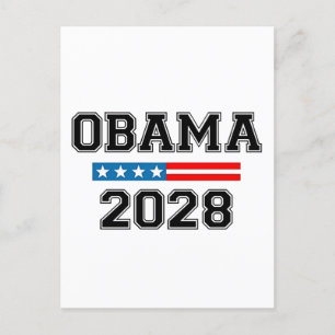 Cartão Postal De Anúncio Obama 2028 Democracy Election USA