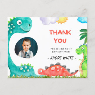 Cartão Postal De Anúncio Obrigado por ter vindo ao meu cartão de festa de a