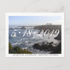 Cartão Postal De Anúncio Ocean View California Salve a Data