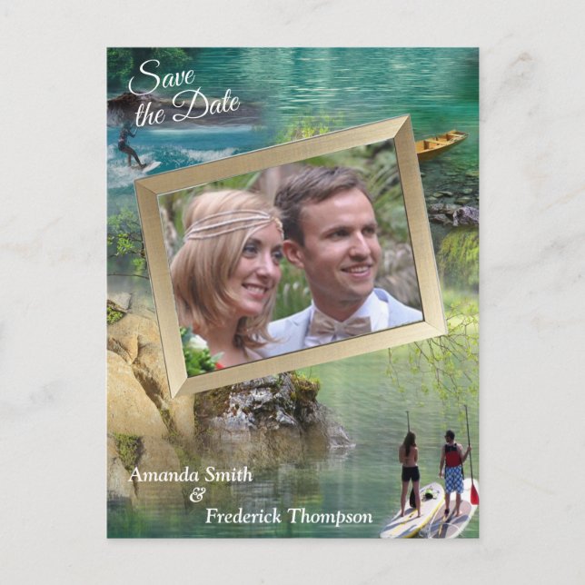 Cartão Postal De Anúncio Oceanos e Rios Mundiais, Lagos e Atividades Esport (Frente)