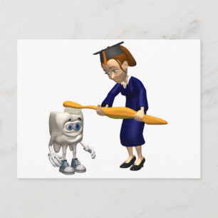 Cartão Postal De Anúncio Ofertas de Higiene Dental ou Graduação Dentista