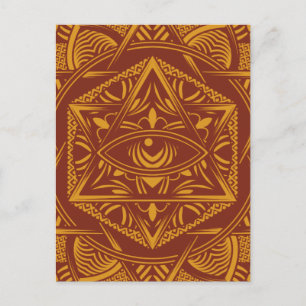 Cartão Postal De Anúncio Olhar Mandala de Viagem do Egito Antigo