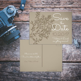 Cartão Postal De Anúncio Olive Branch Save the Date