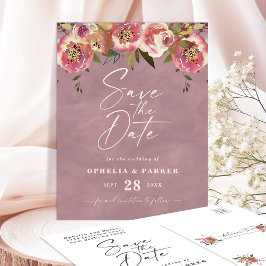 Cartão Postal De Anúncio Ophelia Cottagecore Casamento Floral Salve A Data
