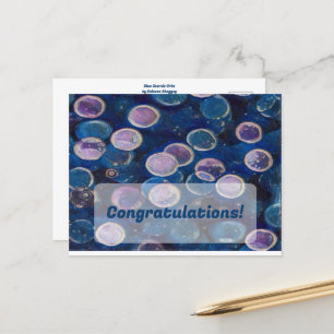 Cartão Postal De Anúncio Órbitos Cósmicos Azuis