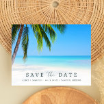 Cartão Postal De Anúncio Orçamento de Casamento de Palma Tropical de Praia<br><div class="desc">Prepare seus convidados para o dia do seu casamento com nosso orçamento de Casamento de Palma Tropical de Praia. A frente deste cartão-postal apresenta uma bela fotografia de uma palmeira e de uma praça tropical pristina. Com sua areia e águas turquesas cristalinas, esta imagem transporta seus hóspedes para um oásis...</div>