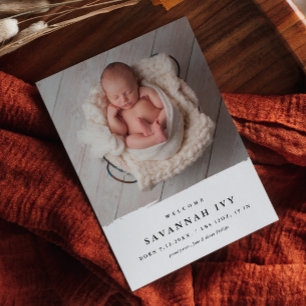 Cartão Postal De Anúncio Orçamento Moderno Foto Nascimento Bebê