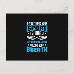 Cartão Postal De Anúncio Orgulhoso Nadando Lover Citação Presente Nadador