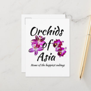 Cartão Postal De Anúncio Orquídeas da Ásia