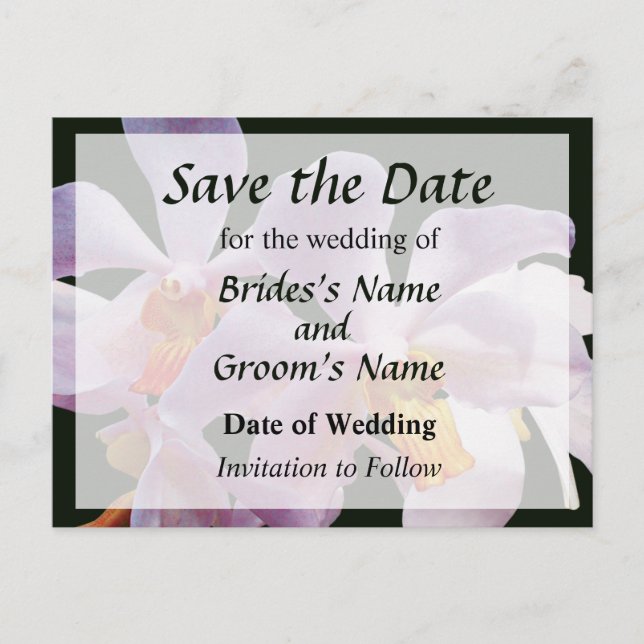 Cartão Postal De Anúncio Orquídeas Rosa Delicado Salva o Dia (Frente)