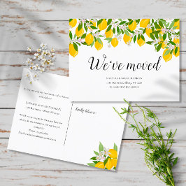 Cartão Postal De Anúncio Os limões florescem Mudamos para uma nova casa Nov